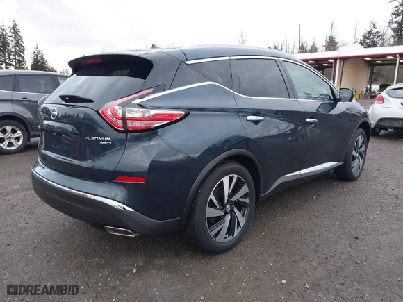 2015 Nissan Murano Platinum with VIN 5N1AZ2MH3FN200447, listed as a IAAI auction lot 41488023 with 4,649 mi miles. Bid and sale history available at carsss.com. Image 4.