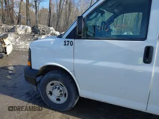 2017 Chevrolet Express Cargo Van with VIN 1GCWGAFF9H1176218, listed as a IAAI auction lot 41678884 with 218,451 mi miles. Bid and sale history available at carsss.com. Image 6.