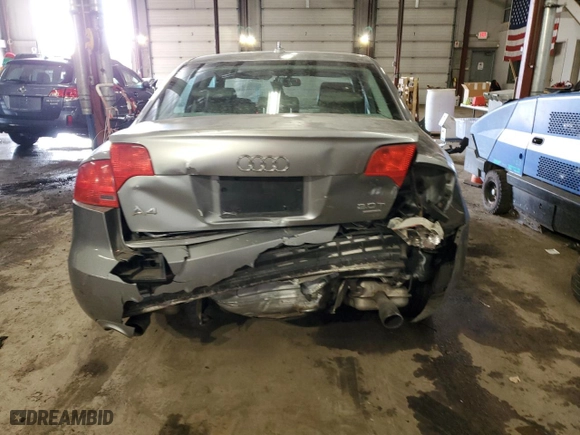 2008 Audi A4 2.0T with VIN WAUDF78E38A066506, listed as a Copart auction lot 46342365 with 185,002 mi miles and Salvage Title. Bid and sale history available at carsss.com. Image 6.