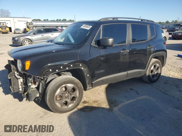2017 Jeep Renegade Sport with VIN ZACCJBABXHPG53219, listed as a Copart auction lot 48869935 with 98,914 mi miles and Salvage Title. Bid and sale history available at carsss.com. Image 1.