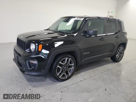 2021 Jeep Renegade Jeepster with VIN ZACNJCAB5MPM33279, listed as a Copart auction lot 56796125 with 86,585 mi miles and Clean title. Bid and sale history available at DreamBid. Image 1.