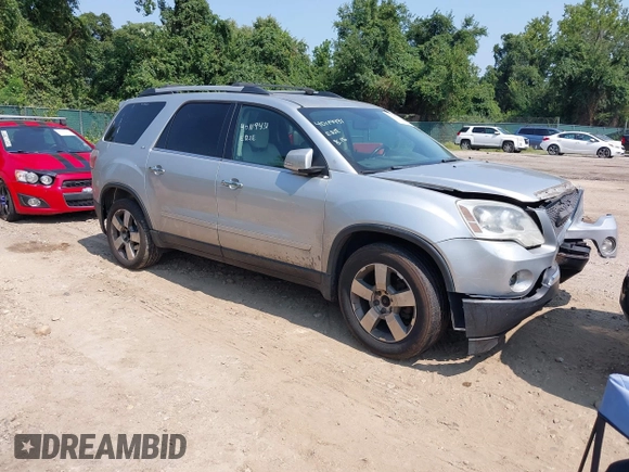 2010 GMC Acadia SLT1 with VIN 1GKLVMED2AJ199716, listed as a IAAI auction lot 42154966 with 200,493 mi miles. Bid and sale history available at carsss.com. Image 1.