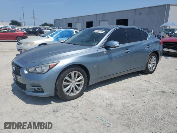 2017 Infiniti Q50 Premium with VIN JN1EV7AR3HM836681, listed as a Copart auction lot 61333735 with 49,857 mi miles and Salvage title. Bid and sale history available at DreamBid. Image 1.