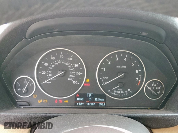2013 BMW 3 Series 328i xDrive with VIN WBA3B3C51DF540084, listed as a Copart auction lot 56930105 with 117,567 mi miles and Salvage title. Bid and sale history available at DreamBid. Image 9.