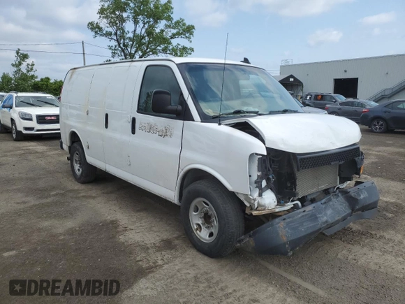 2018 Chevrolet Express Cargo with VIN 1GCWGAFP9J1241003, listed as a Copart auction lot 58662385 with Not provided miles and Salvage title. Bid and sale history available at DreamBid. Image 4.