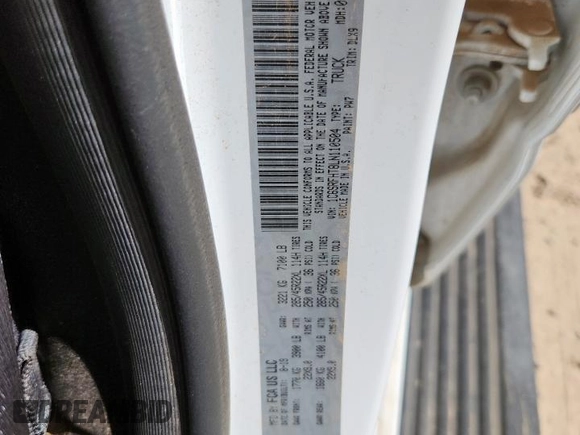 2020 Ram 1500 Limited with VIN 1C6SRFHT8LN110504, listed as a Copart auction lot 61715425 with 61,405 mi miles and Clean title. Bid and sale history available at DreamBid. Image 12.