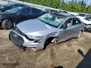 2022 Audi A3 Premium with VIN WAUAUDGY2NA075731, listed as a Copart auction lot 57587303 with 3,536 mi miles. Bid and sale history available at carsss.com. Image 1.