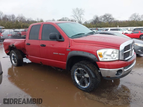 2007 Dodge 1500 SLT with VIN 1D7HU182X7S191322, listed as a IAAI auction lot 41715180 with Not Provided miles. Bid and sale history available at carsss.com. Image 12.