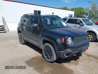 2018 Jeep Renegade Trailhawk with VIN ZACCJBCB0JPG78827, listed as a IAAI auction lot 42240590 with 72,736 mi miles and . Bid and sale history available at DreamBid. Image 1.