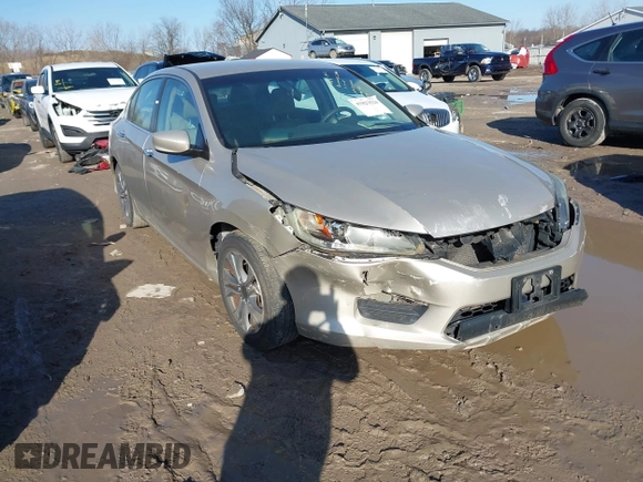 2014 Honda Accord Sedan LX with VIN 1HGCR2F33EA263781, listed as a IAAI auction lot 41822524 with 167,102 mi miles. Bid and sale history available at carsss.com. Image 1.