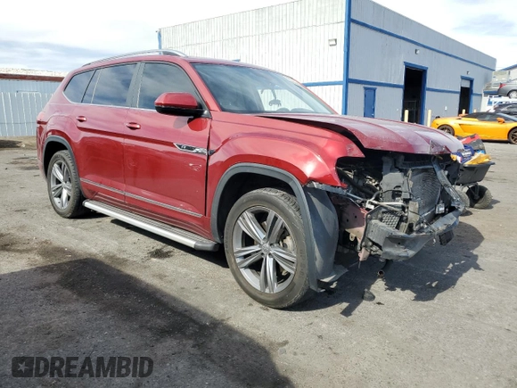 2018 Volkswagen Atlas SEL with VIN 1V2RR2CAXJC598898, listed as a Copart auction lot 58301435 with 80,162 mi miles and Salvage title. Bid and sale history available at DreamBid. Image 4.