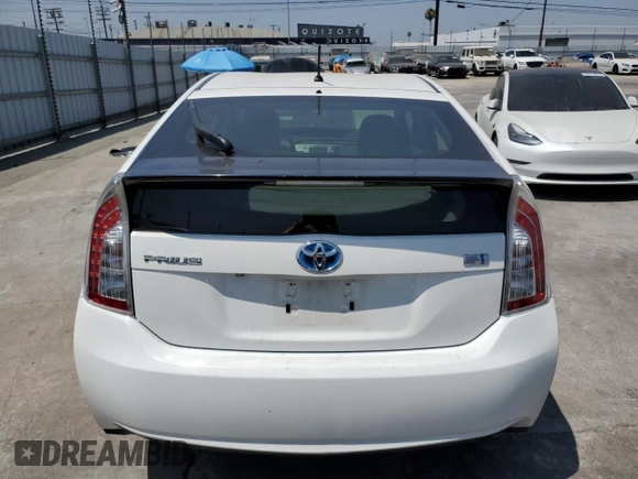2015 Toyota Prius Four with VIN JTDKN3DU9F1965497, listed as a Copart auction lot 62554965 with 70,181 mi miles and Salvage title. Bid and sale history available at DreamBid. Image 6.