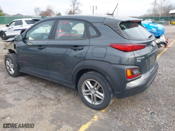 2020 Hyundai Kona SE with VIN KM8K1CAA8LU506649, listed as a IAAI auction lot 41811280 with 90,486 mi miles. Bid and sale history available at carsss.com. Image 3.
