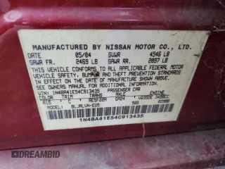2004 Nissan Maxima SE with VIN 1N4BA41E54C913435, listed as a Copart auction lot 69258554 with 188,215 mi miles and Clean Title. Bid and sale history available at carsss.com. Image 13.