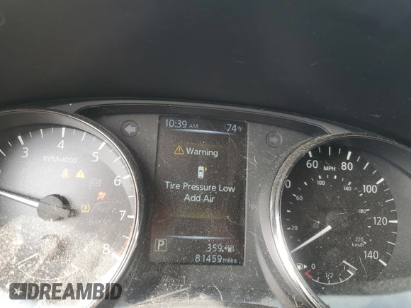 2017 Nissan Rogue S with VIN JN8AT2MT6HW393849, listed as a Copart auction lot 43326035 with 81,459 mi miles and Salvage Title. Bid and sale history available at carsss.com. Image 9.