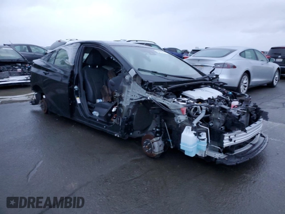 2022 Toyota Prius L Eco with VIN JTDKAMFU9N3180267, listed as a Copart auction lot 84765134 with 0 mi miles and Salvage Title. Bid and sale history available at carsss.com. Image 4.