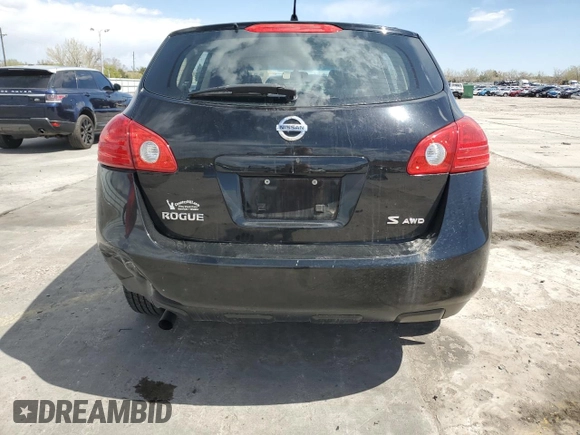 2008 Nissan Rogue SL with VIN JN8AS58V48W409739, listed as a Copart auction lot 54212575 with 131,437 mi miles and Salvage Title. Bid and sale history available at DreamBid. Image 6.