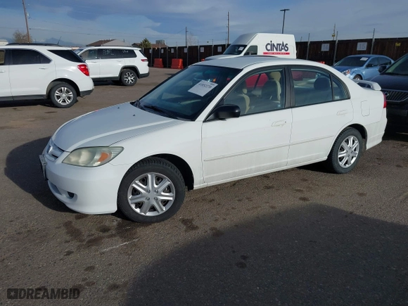 2005 Honda Civic Sdn LX SSRS with VIN 2HGES16645H630173, listed as a IAAI auction lot 41852270 with 176,012 mi miles. Bid and sale history available at carsss.com. Image 2.