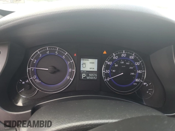 2012 Infiniti EX Journey with VIN JN1AJ0HR0CM450171, listed as a Copart auction lot 54605235 with 90,576 mi miles and Salvage Title. Bid and sale history available at DreamBid. Image 9.