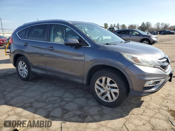 2015 Honda CR-V EX-L with VIN 2HKRM4H7XFH697788, listed as a Copart auction lot 46045635 with 106,072 mi miles and Salvage Title. Bid and sale history available at DreamBid. Image 4.