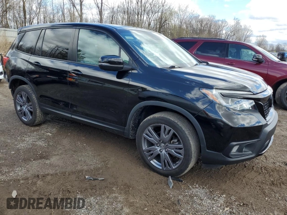 2019 Honda Passport EX-L z VIN 5FNYF8H59KB027590, wystawiony jako Copart lot #53875665 z przebiegiem 57 911 mil mil oraz Czysty tytuł • Clean title. Historia ofert i sprzedaży dostępna na DreamBid. Obrazek 4.