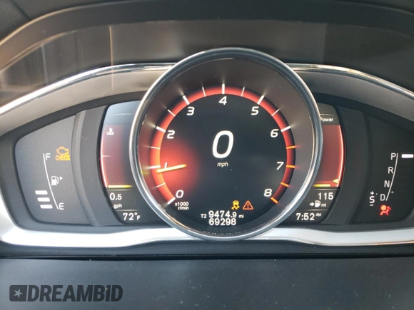 2017 Volvo S60 Dynamic with VIN YV140MTL6H2437588, listed as a Copart auction lot 64024223 with 69,298 mi miles. Bid and sale history available at carsss.com. Image 9.