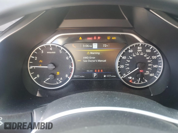 2024 Nissan Murano Platinum with VIN 5N1AZ2DS7RC108589, listed as a Copart auction lot 77558244 with 8,611 mi miles and Salvage Title. Bid and sale history available at DreamBid. Image 9.