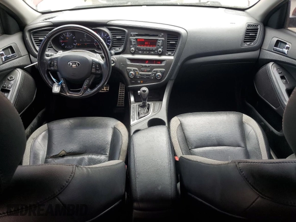 2013 Kia Optima SX with VIN 5XXGR4A63DG208778, listed as a Copart auction lot 57439155 with 169,726 mi miles and Salvage title. Bid and sale history available at DreamBid. Image 8.