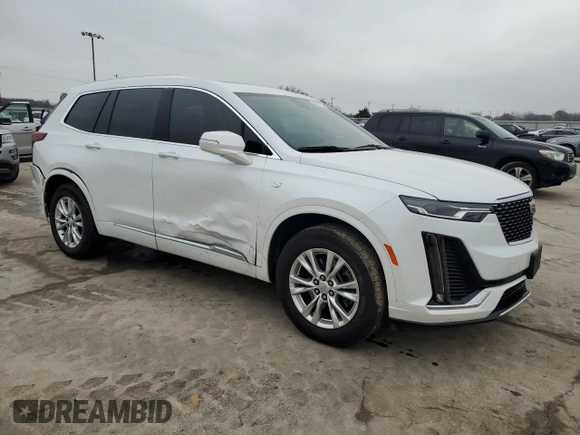 2024 Cadillac XT6 FWD Luxury with VIN 1GYKPAR47RZ720446, listed as a Copart auction lot 43964105 with 10,728 mi miles and Salvage Title. Bid and sale history available at carsss.com. Image 4.