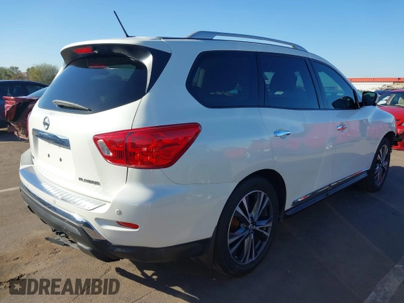 2017 Nissan Pathfinder SV with VIN 5N1DR2MN5HC640588, listed as a IAAI auction lot 41503014 with 89,481 mi miles and . Bid and sale history available at DreamBid. Image 4.