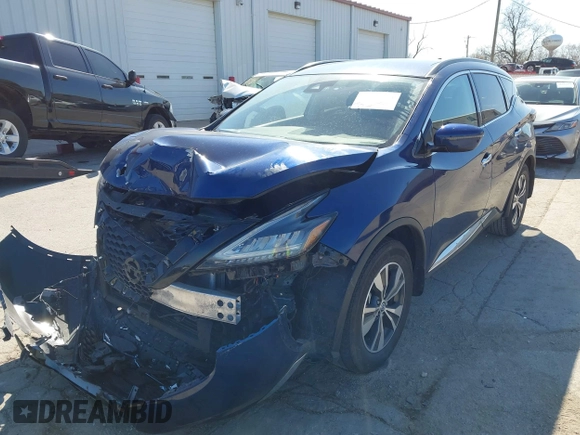 2021 Nissan Murano SV with VIN 5N1AZ2BS9MC126295, listed as a IAAI auction lot 41992143 with 33,385 mi miles and . Bid and sale history available at DreamBid. Image 18.