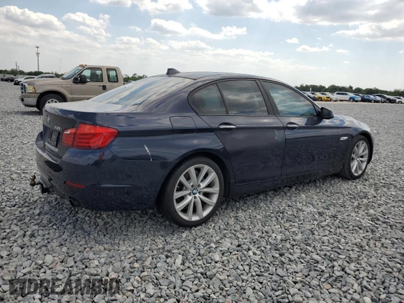 2011 BMW 5 Series 535i with VIN WBAFR7C51BC802751, listed as a Copart auction lot 53828355 with 125,624 mi miles and Clean Title. Bid and sale history available at carsss.com. Image 3.