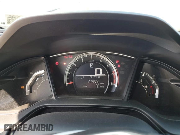2018 Honda Civic LX with VIN 2HGFC2F57JH607611, listed as a Copart auction lot 56110745 with 39,572 mi miles and Salvage Title. Bid and sale history available at DreamBid. Image 9.