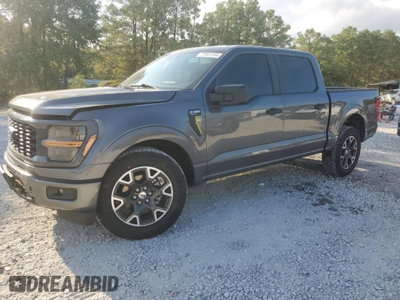 2024 Ford F-150 STX with VIN 1FTEW2K54RKE81302, listed as a Copart auction lot 72587334 with 2,555 mi miles and Salvage Title. Bid and sale history available at carsss.com. Image 1.
