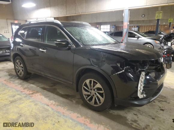2015 Nissan Rogue SL with VIN 5N1AT2MV3FC814398, listed as a Copart auction lot 47403475 with 152833 miles and Salvage Title. Bid and sale history available at carsss.com. Image 4.