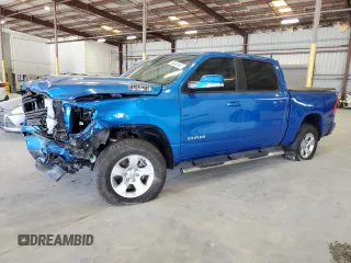 2020 Ram 1500 Big Horn with VIN 1C6SRFFT4LN345243, listed as a Copart auction lot 54349965 with 72,751 mi miles and Salvage Title. Bid and sale history available at carsss.com. Image 1.