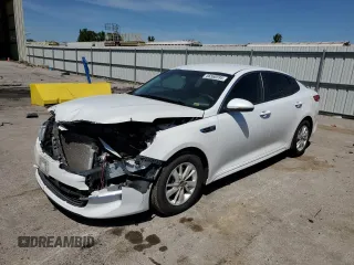 2018 Kia Optima LX with VIN 5XXGT4L35JG245332, listed as a Copart auction lot 56560595 with 109,116 mi miles and Salvage title. Bid and sale history available at DreamBid. Image 1.