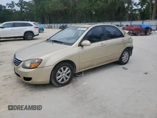 2009 Kia Spectra EX with VIN KNAFE221X95648679, listed as a Copart auction lot 55967485 with 182,740 mi miles and Non Repairable. Bid and sale history available at DreamBid. Image 1.