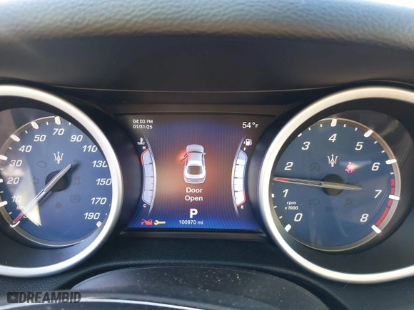 2014 Maserati Ghibli S Q4 with VIN ZAM57RTA1E1096387, listed as a IAAI auction lot 41424049 with 100,970 mi miles. Bid and sale history available at carsss.com. Image 7.