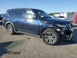 2020 Nissan Armada SL with VIN JN8AY2ND4L9109098, listed as a Copart auction lot 87812305 with 88,339 mi miles and Salvage Title. Bid and sale history available at carsss.com. Image 4.