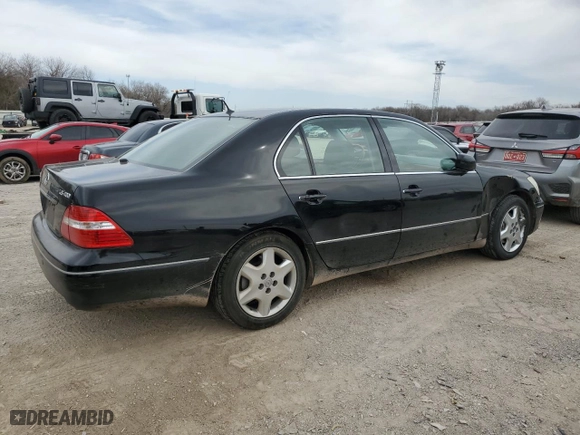2005 Lexus LS 430 with VIN JTHBN36F155007412, listed as a Copart auction lot 47957615 with 209,921 mi miles and Salvage Title. Bid and sale history available at carsss.com. Image 3.