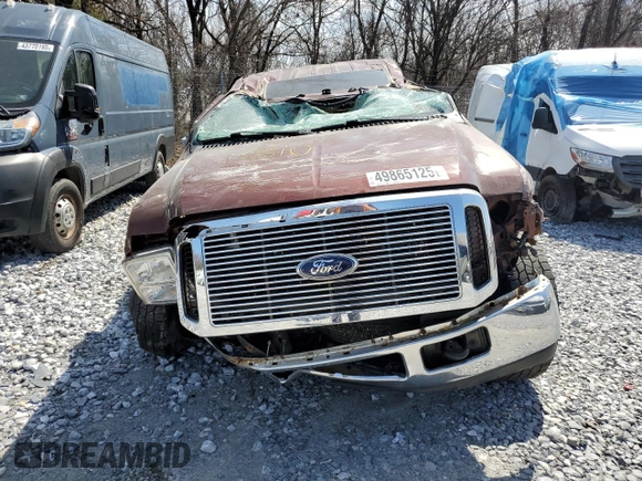 2006 Ford F-350 XL with VIN 1FTWW31PX6EC10333, listed as a Copart auction lot 49865125 with Not Provided miles and Salvage Title. Bid and sale history available at DreamBid. Image 5.