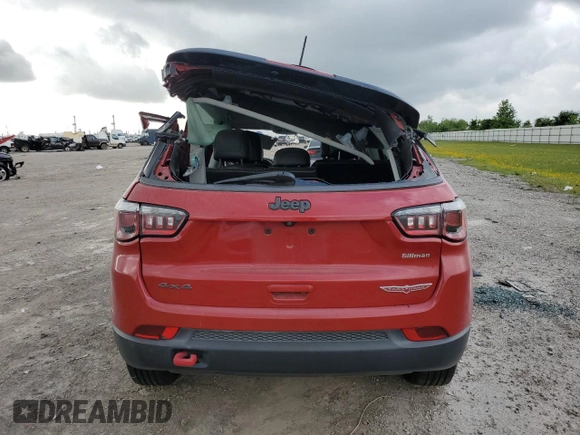 2020 Jeep Compass Trailhawk with VIN 3C4NJDDB7LT214691, listed as a Copart auction lot 55419415 with Not provided miles and Non repairable. Bid and sale history available at DreamBid. Image 6.