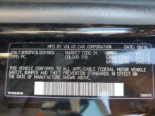 2020 Volvo S60 Momentum with VIN 7JR102FK3LG041969, listed as a Copart auction lot 37099794 with 40,524 mi miles. Bid and sale history available at carsss.com. Image 12.