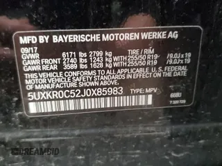 2018 BMW X5 xDrive35i with VIN 5UXKR0C52J0X85983, listed as a Copart auction lot 50918995 with 85,212 mi miles and Salvage Title. Bid and sale history available at carsss.com. Image 14.