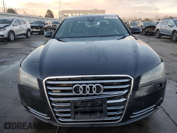 2012 Audi A8 L with VIN WAURVAFDXCN017238, listed as a Copart auction lot 52631965 with 138,162 mi miles and Salvage Title. Bid and sale history available at carsss.com. Image 5.