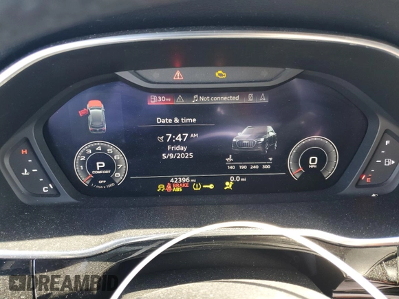 2021 Audi Q3 S line Premium Plus with VIN WA1EECF35M1153722, listed as a Copart auction lot 56537615 with 42,396 mi miles and Salvage title. Bid and sale history available at DreamBid. Image 9.