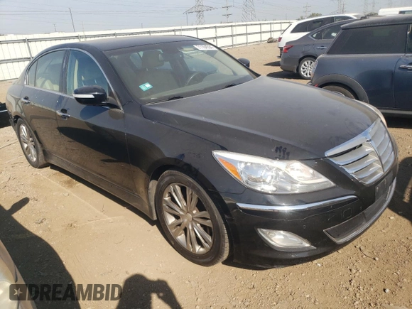 2013 Hyundai Genesis 3.8L with VIN KMHGC4DD2DU233687, listed as a Copart auction lot 71104534 with 218,577 mi miles and Salvage Title. Bid and sale history available at carsss.com. Image 4.
