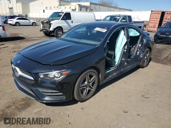 2021 Mercedes-Benz CLA with VIN W1K5J4HB4MN167234, listed as a Copart auction lot 47779605 with 32,620 mi miles and Salvage Title. Bid and sale history available at carsss.com. Image 1.