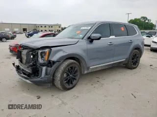 2022 Kia Telluride LX with VIN 5XYP2DHC5NG284645, listed as a Copart auction lot 57147955 with 47,664 mi miles and Salvage title. Bid and sale history available at DreamBid. Image 1.
